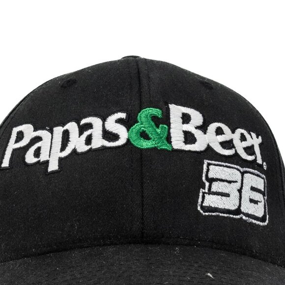 Papas & Beer 36 Flexfit Cap L-XL By Yupoong Black Cotton Spandex - Picture 2 of 7
